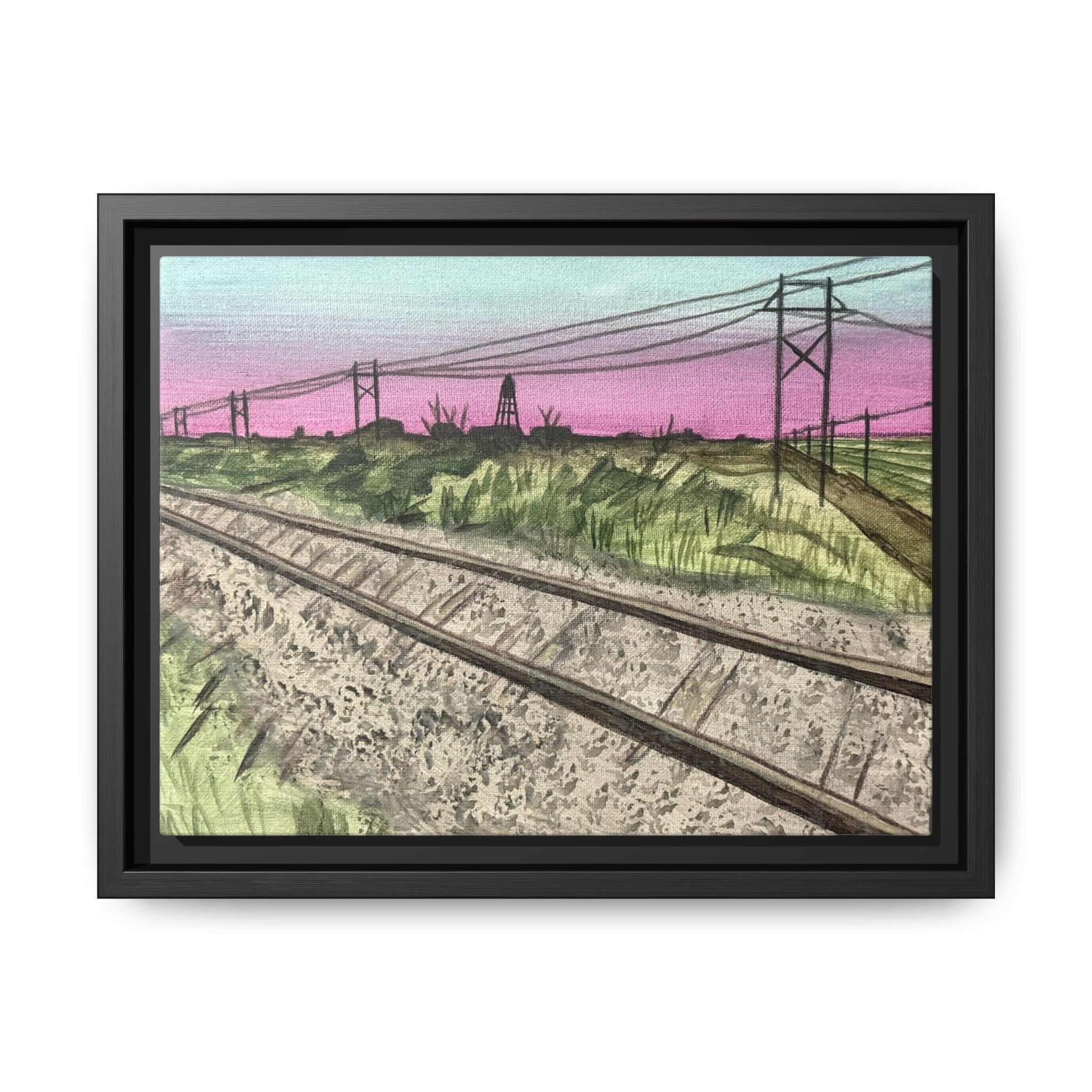 Seminole, Texas- Day 64 - Pushing The Art Framed Canvas