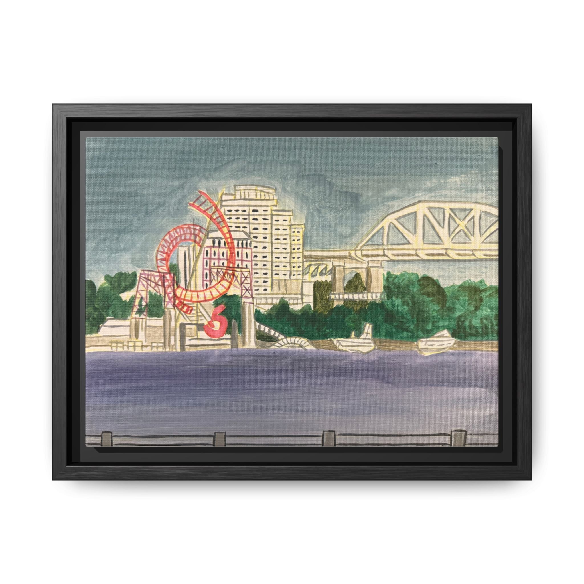 Nashville, Tennessee - Day 31 - Pushing The Art Framed Canvas