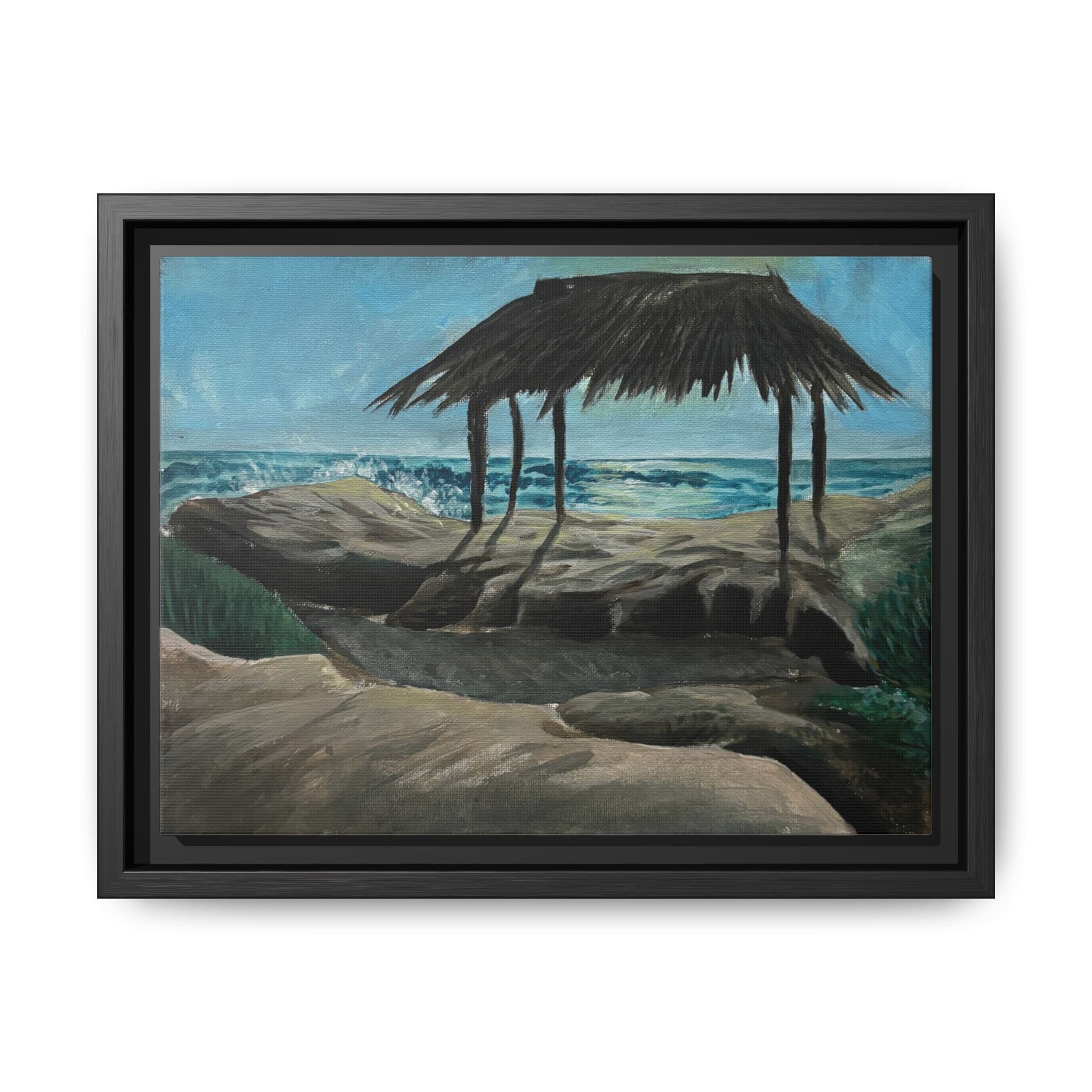 Windansea - Pushing The Art Framed Canvas