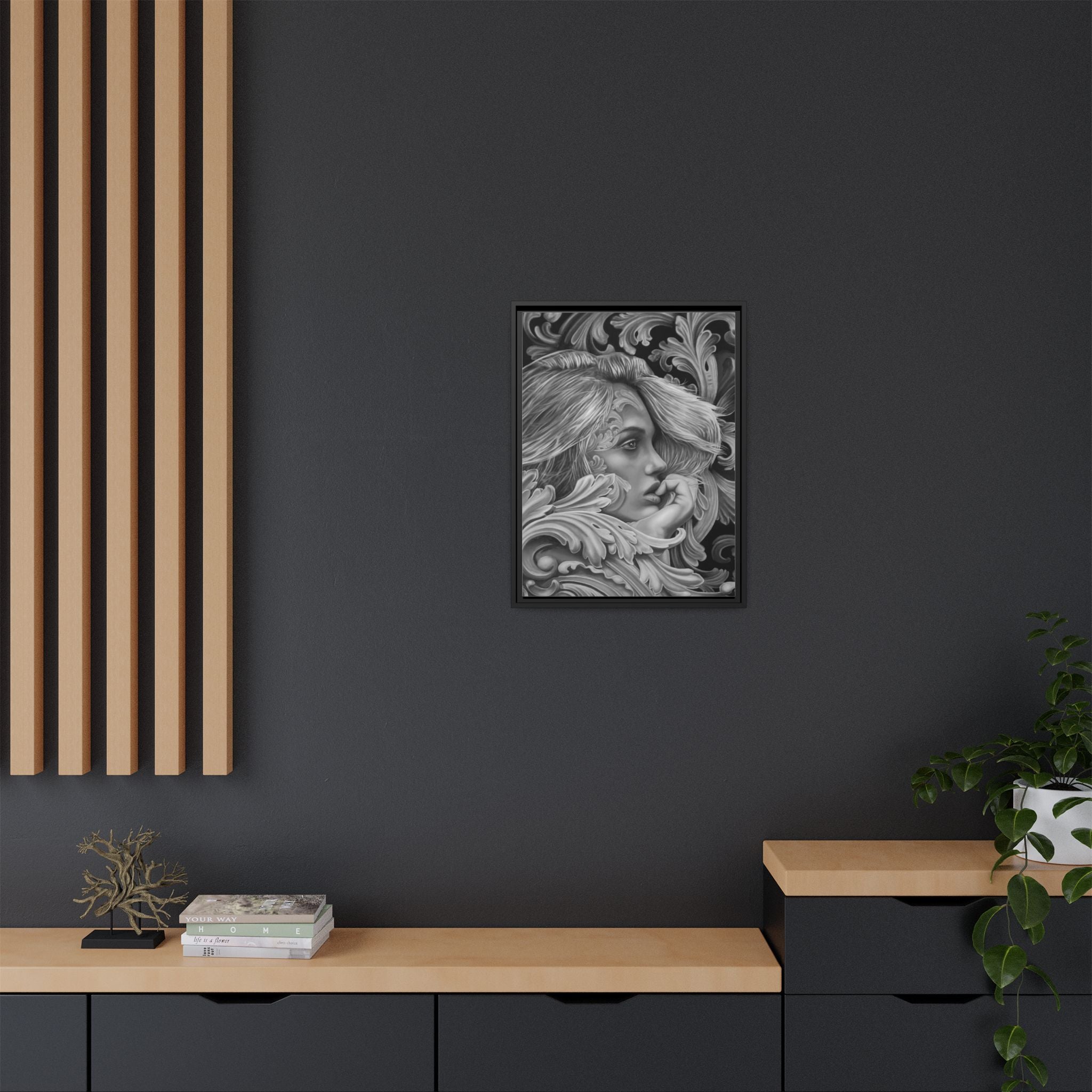 Contemplation Framed Canvas