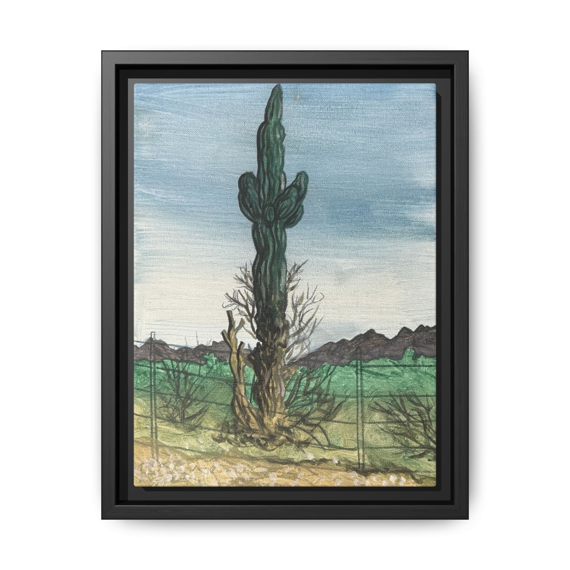 Gila Bend, Arizona - Day 93 - Pushing The Art Framed Canvas
