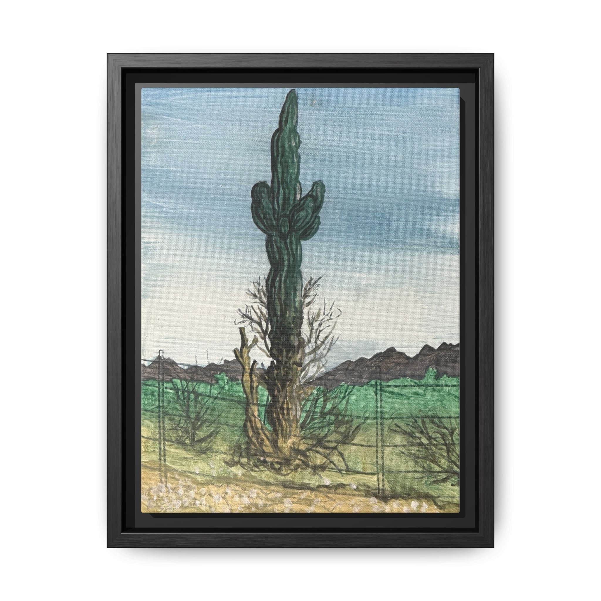 Gila Bend, Arizona - Day 93 - Pushing The Art Framed Canvas