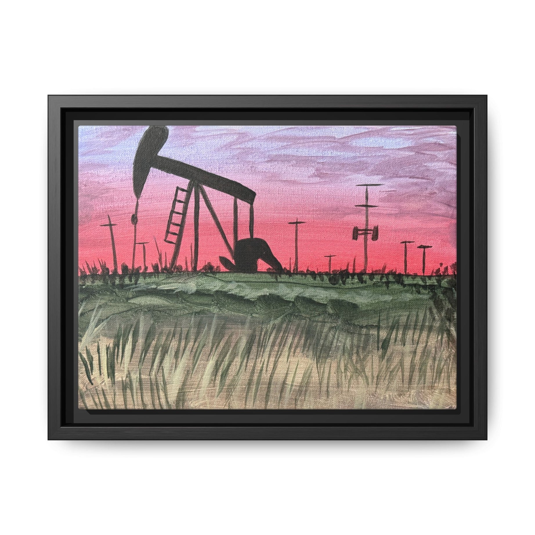 Eunice, New Mexico - Day 66 - Pushing The Art Framed Canvas