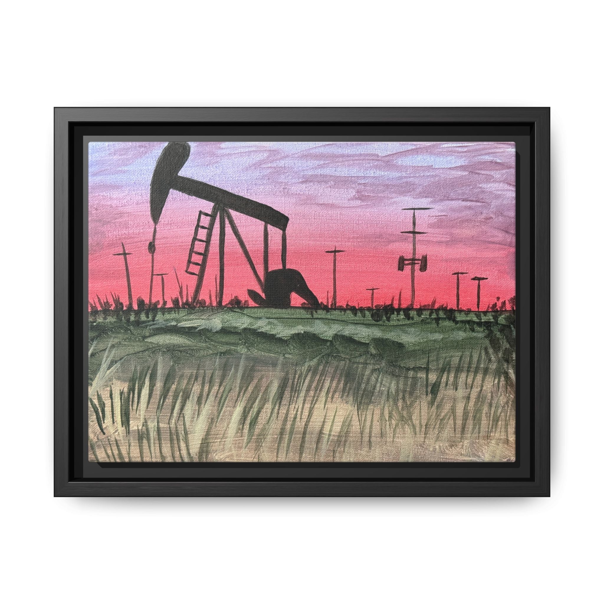 Eunice, New Mexico - Day 66 - Pushing The Art Framed Canvas
