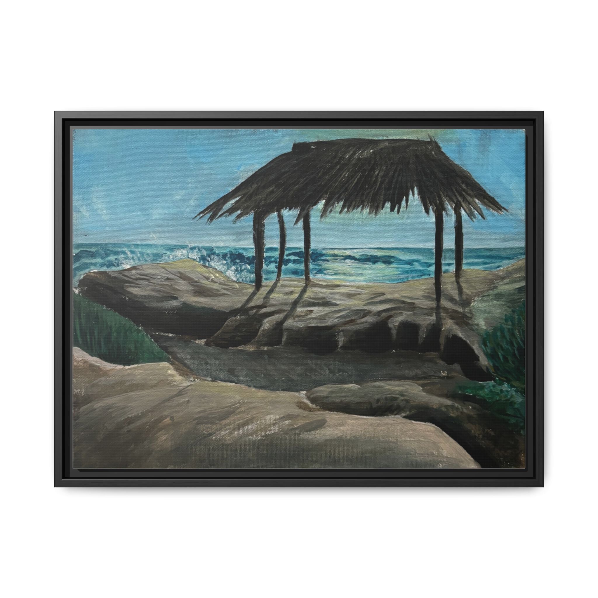 Windansea - Pushing The Art Framed Canvas