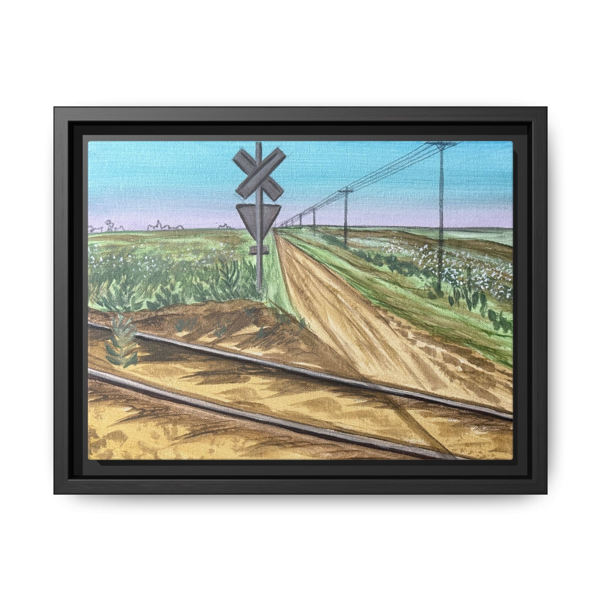 Ropesville, Texas - Day 63 - Pushing The Art Framed Canvas