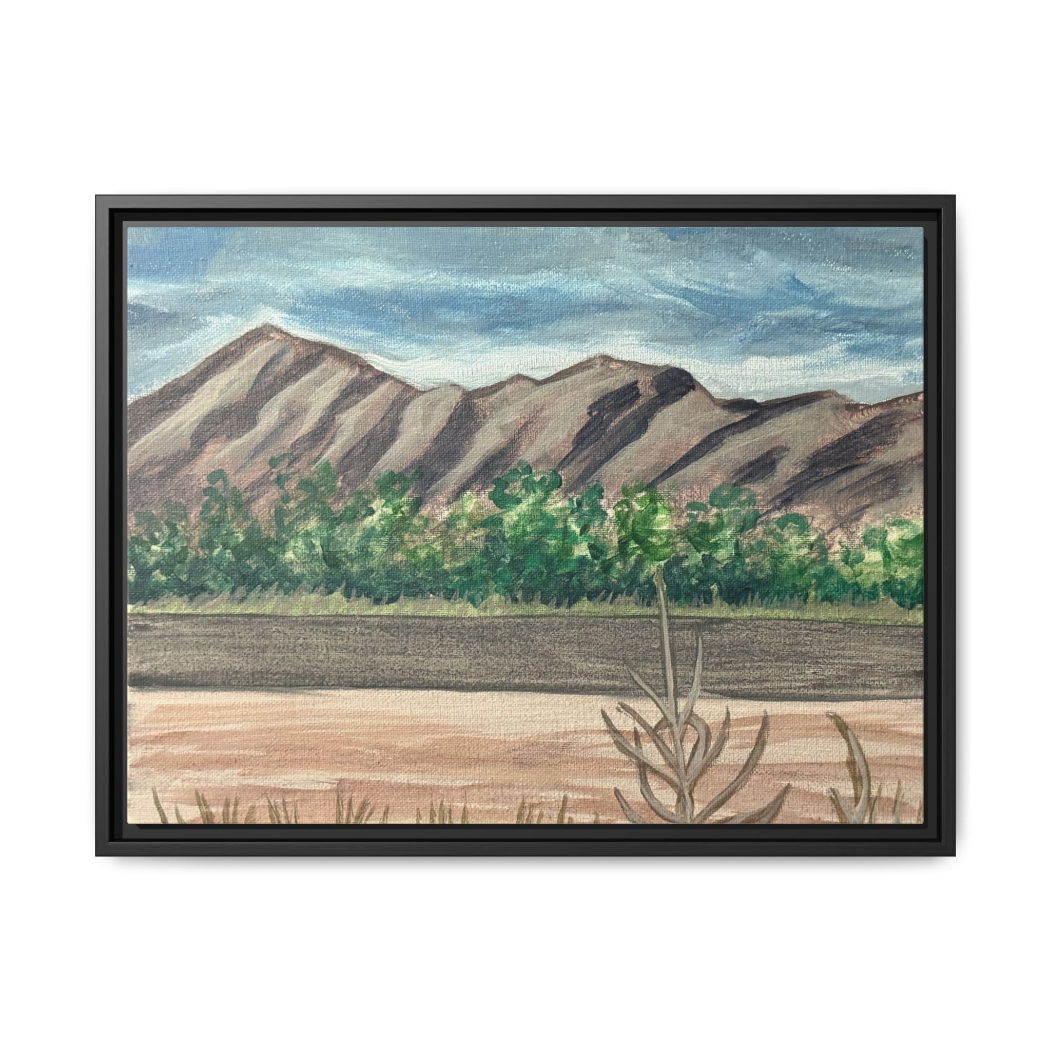 Van Horn, Texas - Day 72 - Pushing The Art Framed Canvas