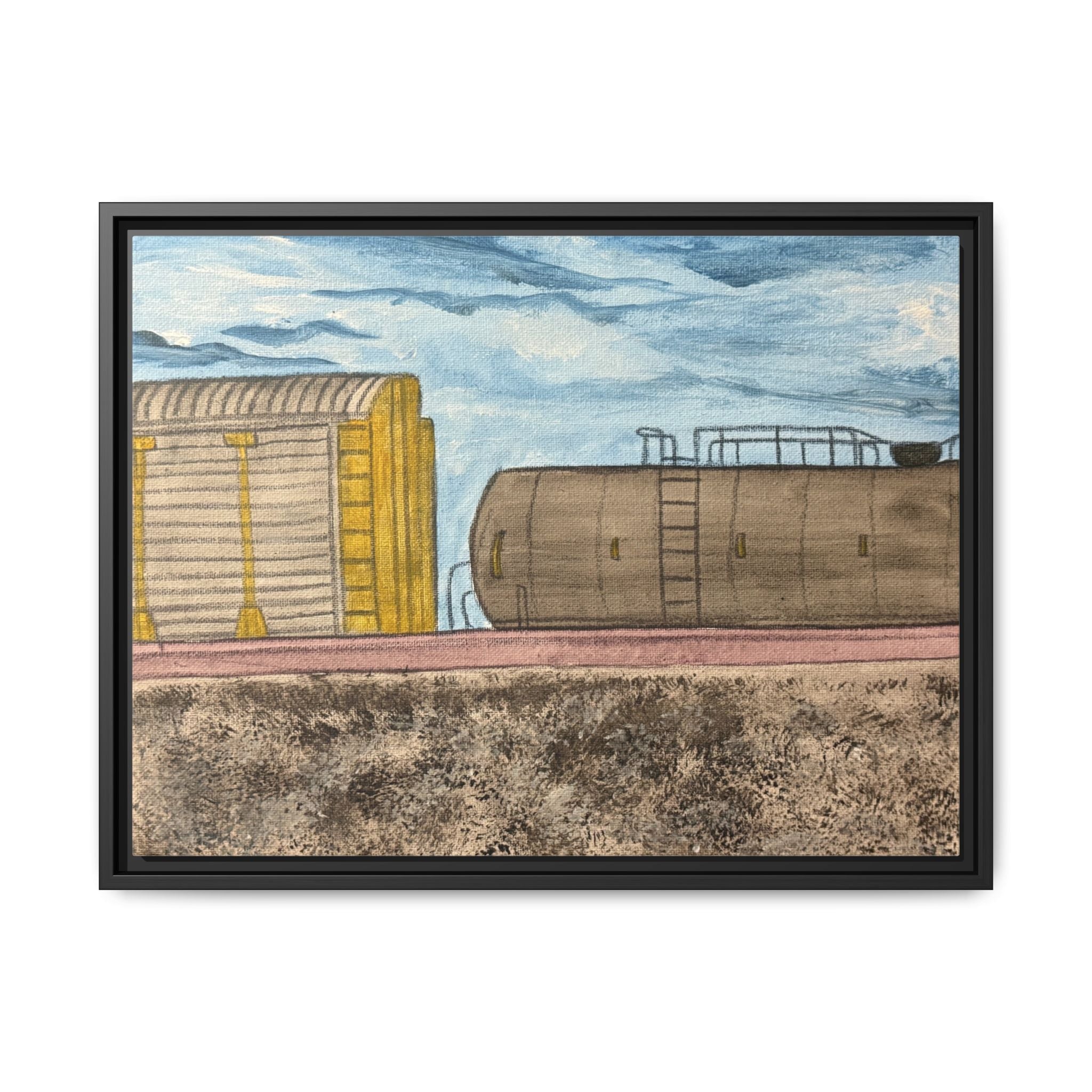 Deming, New Mexico - Day 81 - Pushing The Art Framed Canvas