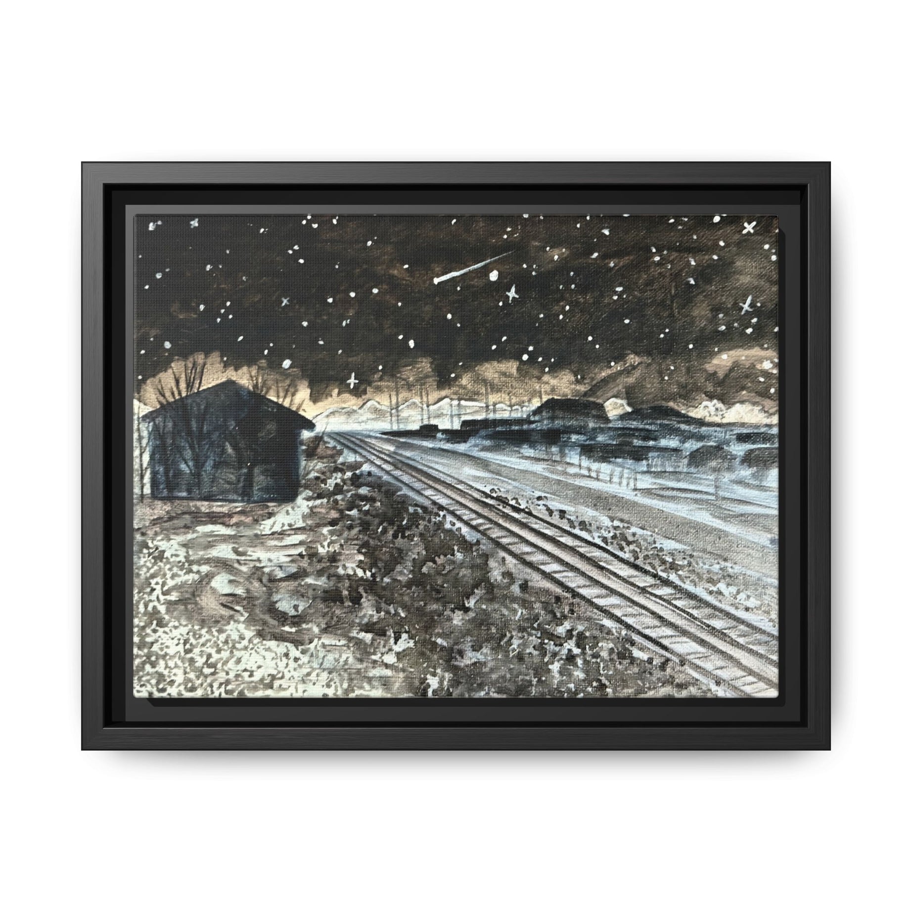 Van Horn, Texas 1 - Day 71 - Pushing The Art Framed Canvas