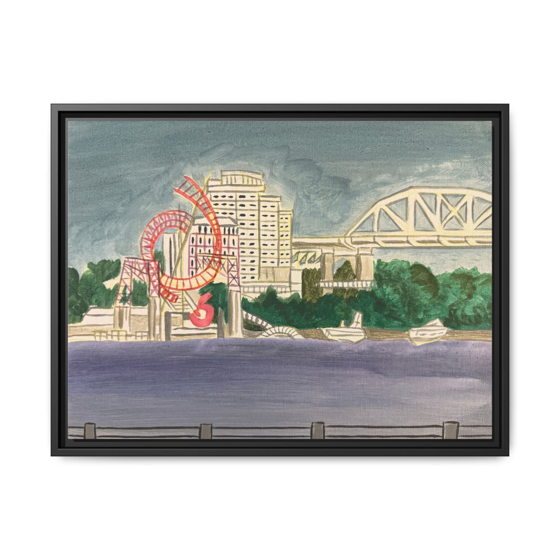 Nashville, Tennessee - Day 31 - Pushing The Art Framed Canvas