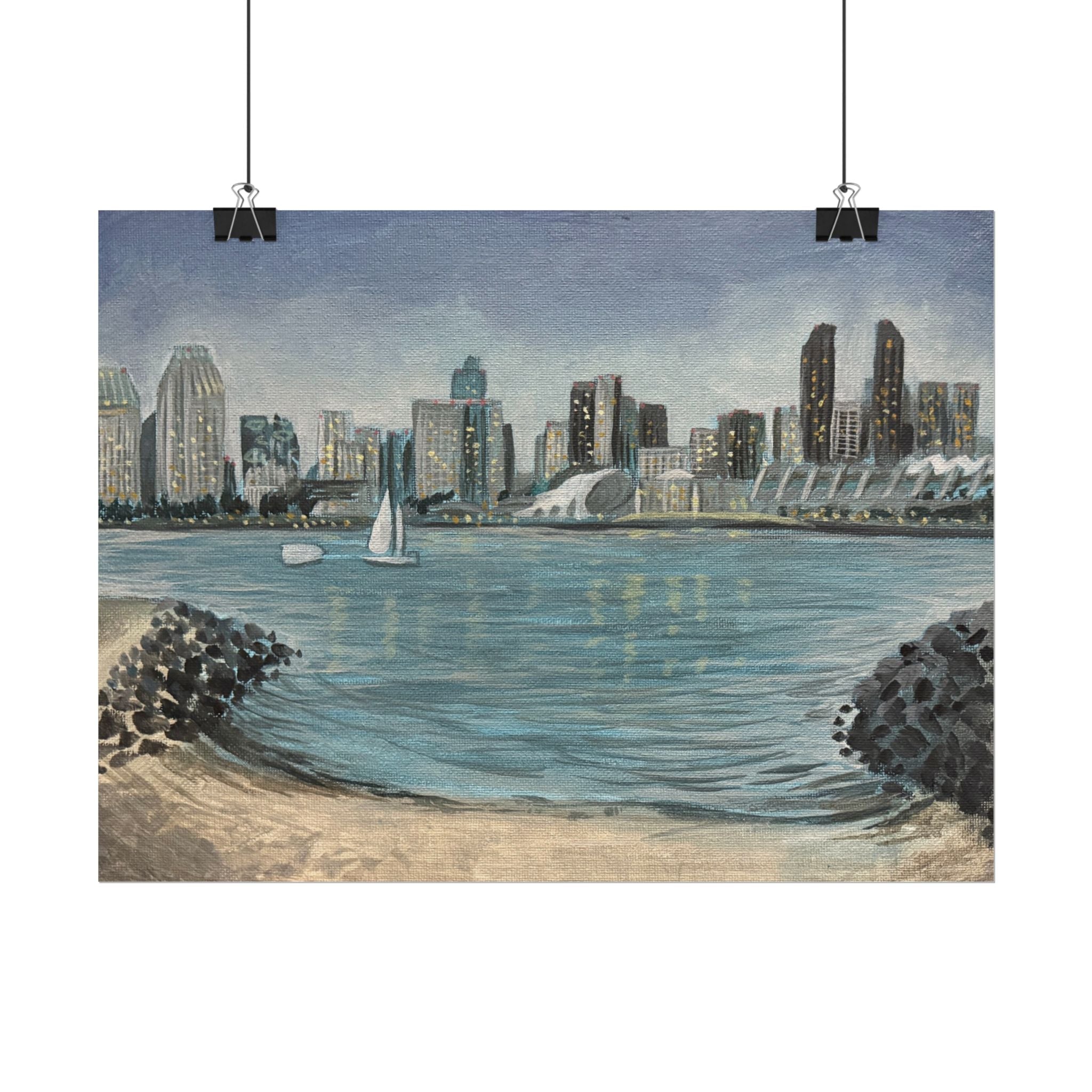 San Diego skyline - Pushing The Art Training Print