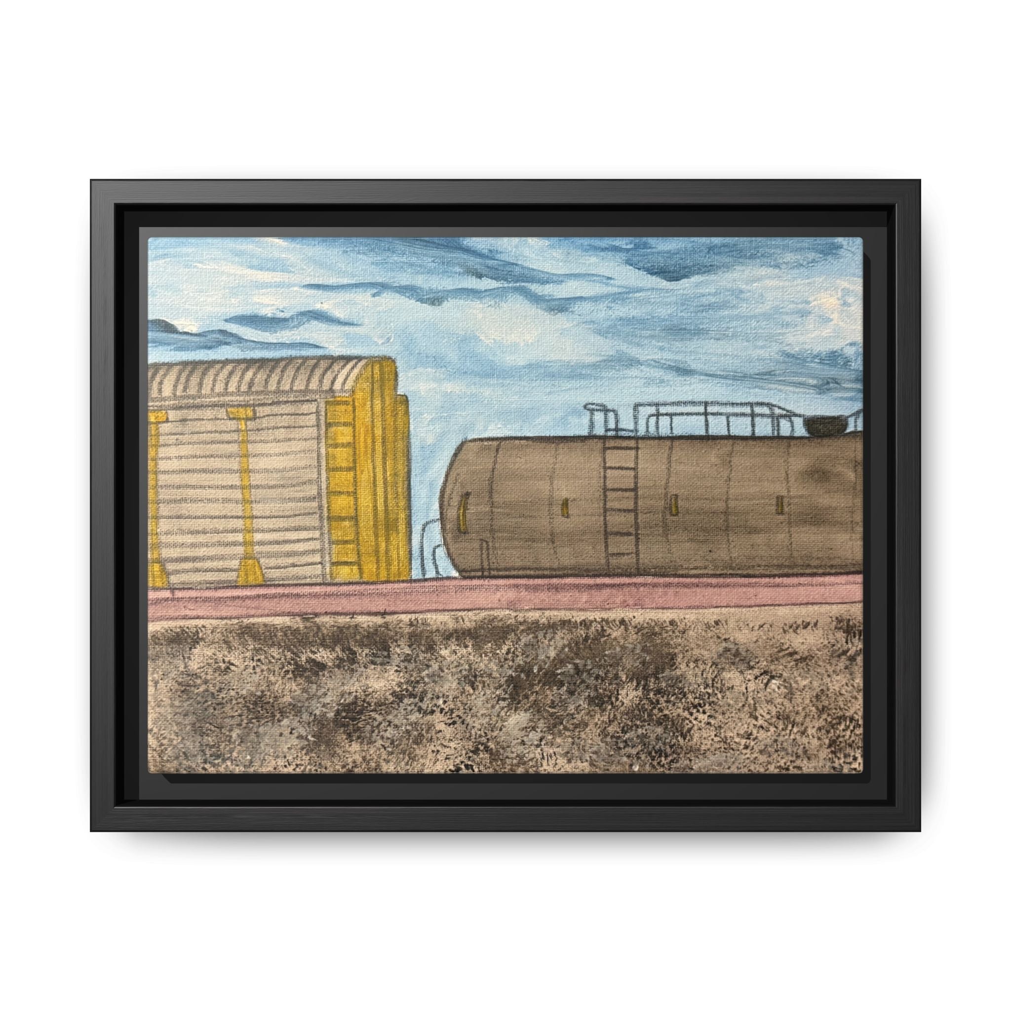 Deming, New Mexico - Day 81 - Pushing The Art Framed Canvas