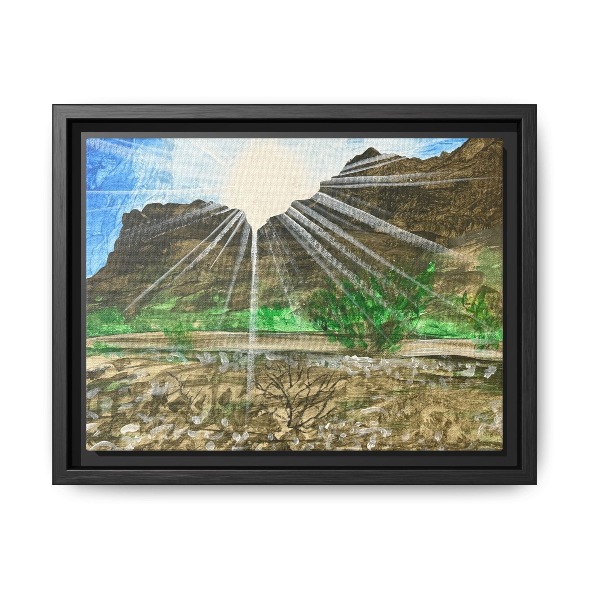 Theba, Arizona - Day 94 - Pushing The Art Framed Canvas