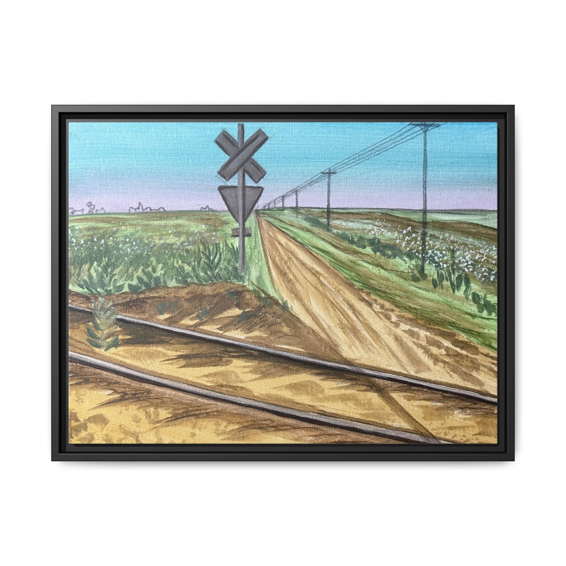 Ropesville, Texas - Day 63 - Pushing The Art Framed Canvas