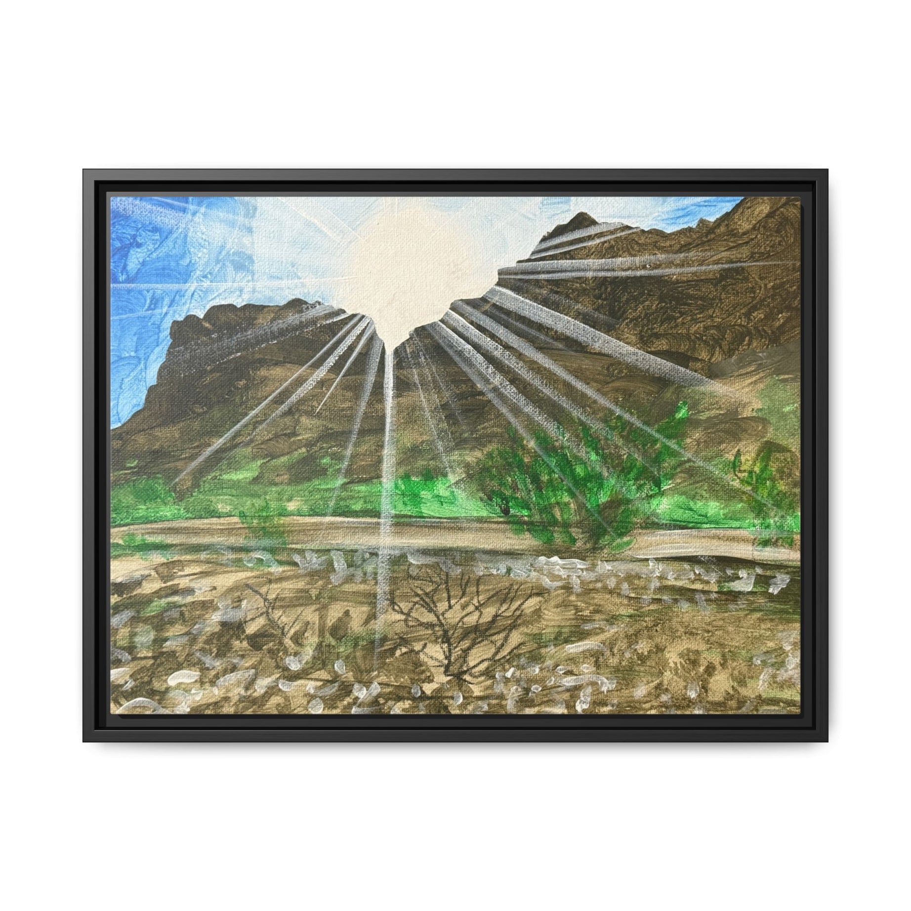 Theba, Arizona - Day 94 - Pushing The Art Framed Canvas