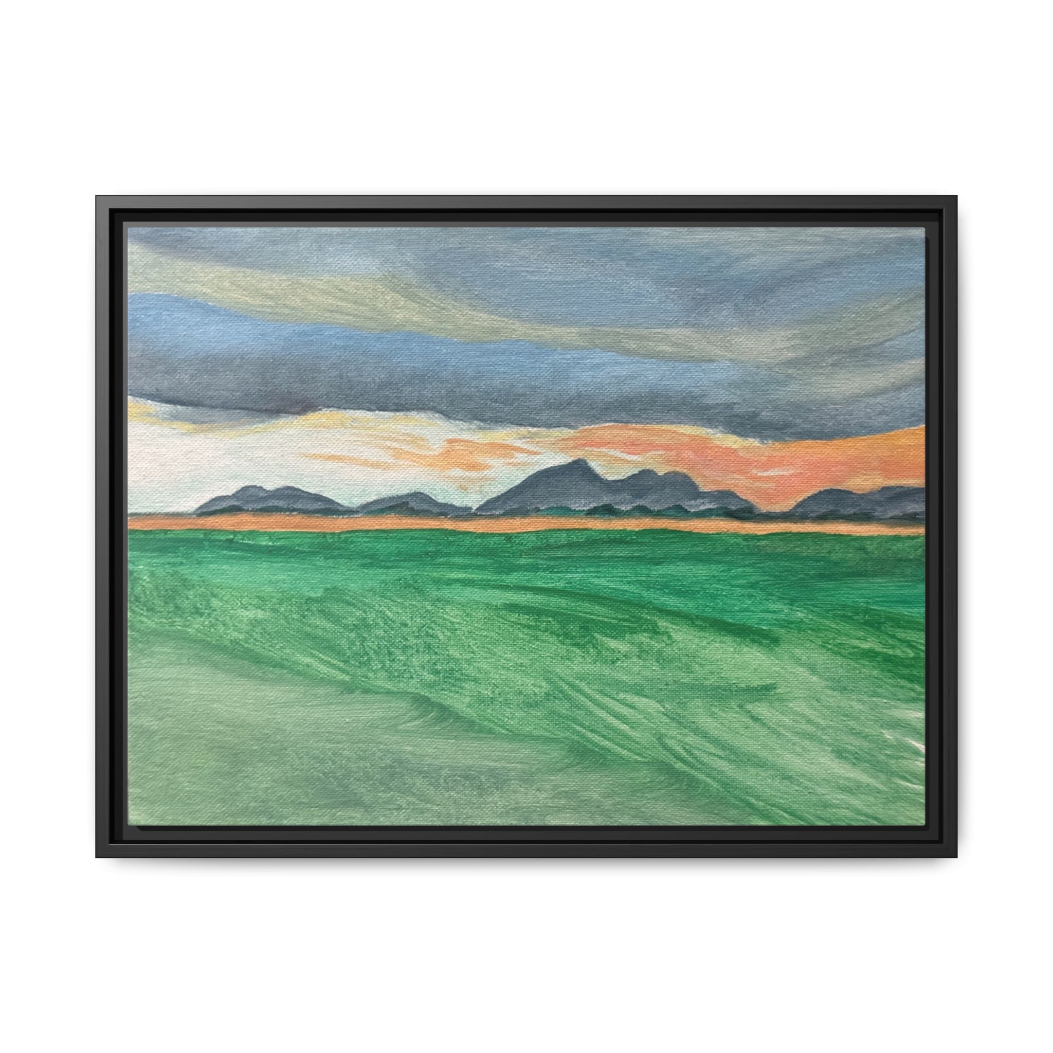 Hobart, Oklahoma - Day 54 - Pushing The Art Framed Canvas