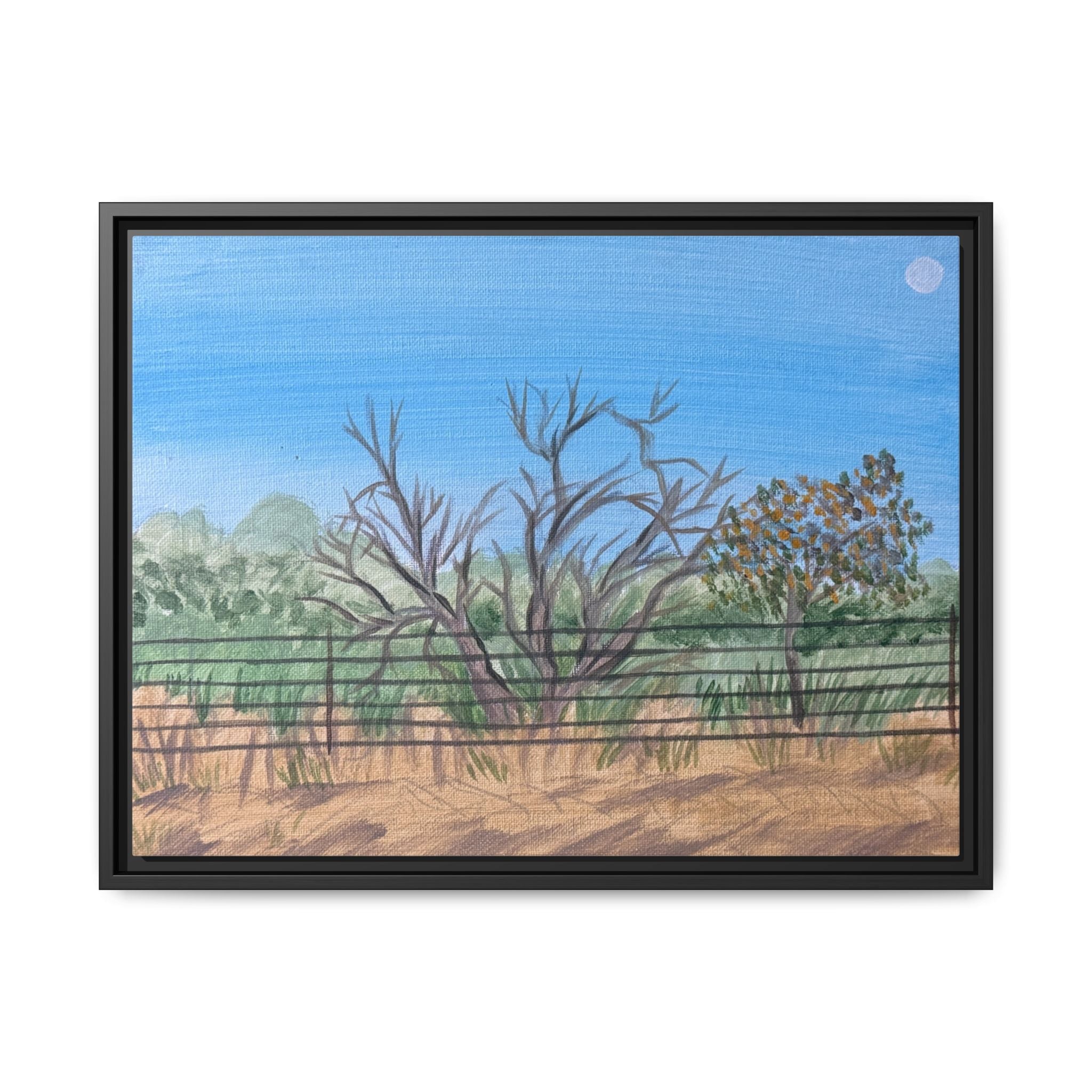 Childress, Texas - Day 57 - Pushing The Art Framed Canvas