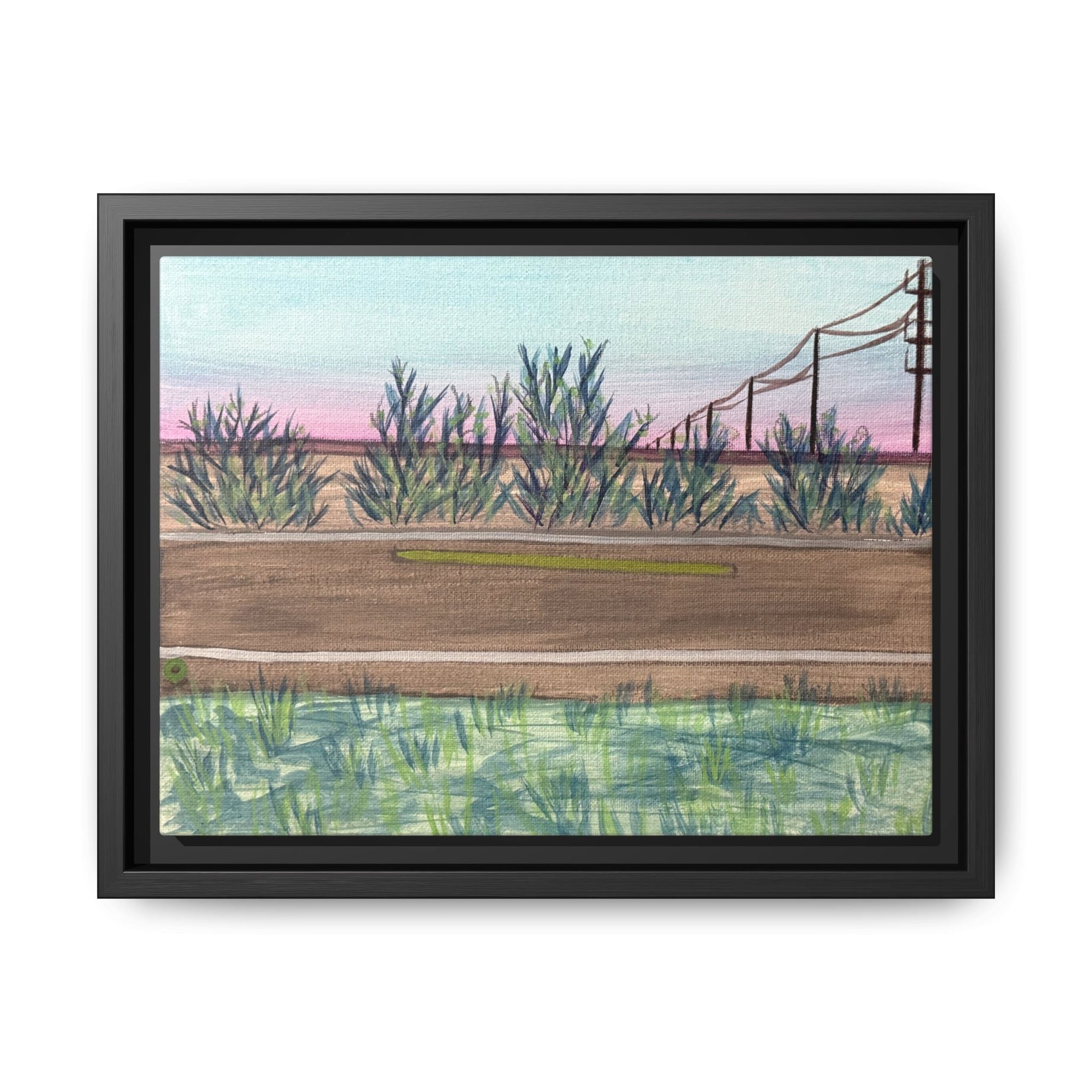 Toyah, Texas - Day 69 - Pushing The Art Framed Canvas