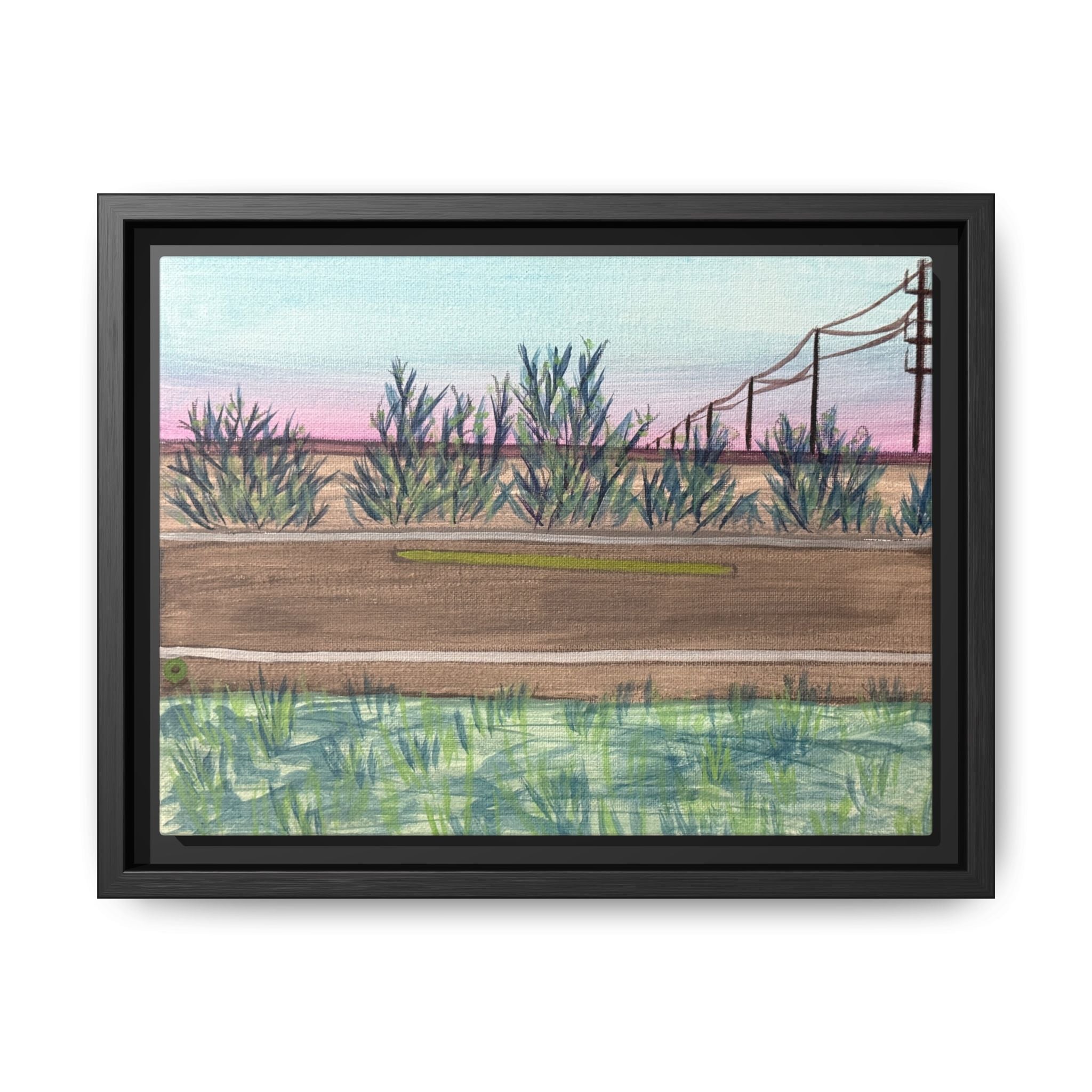 Toyah, Texas - Day 69 - Pushing The Art Framed Canvas