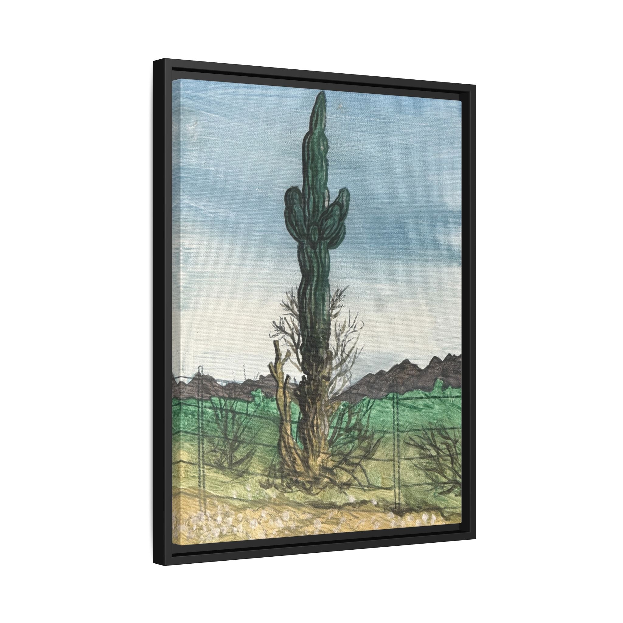Gila Bend, Arizona - Day 93 - Pushing The Art Framed Canvas