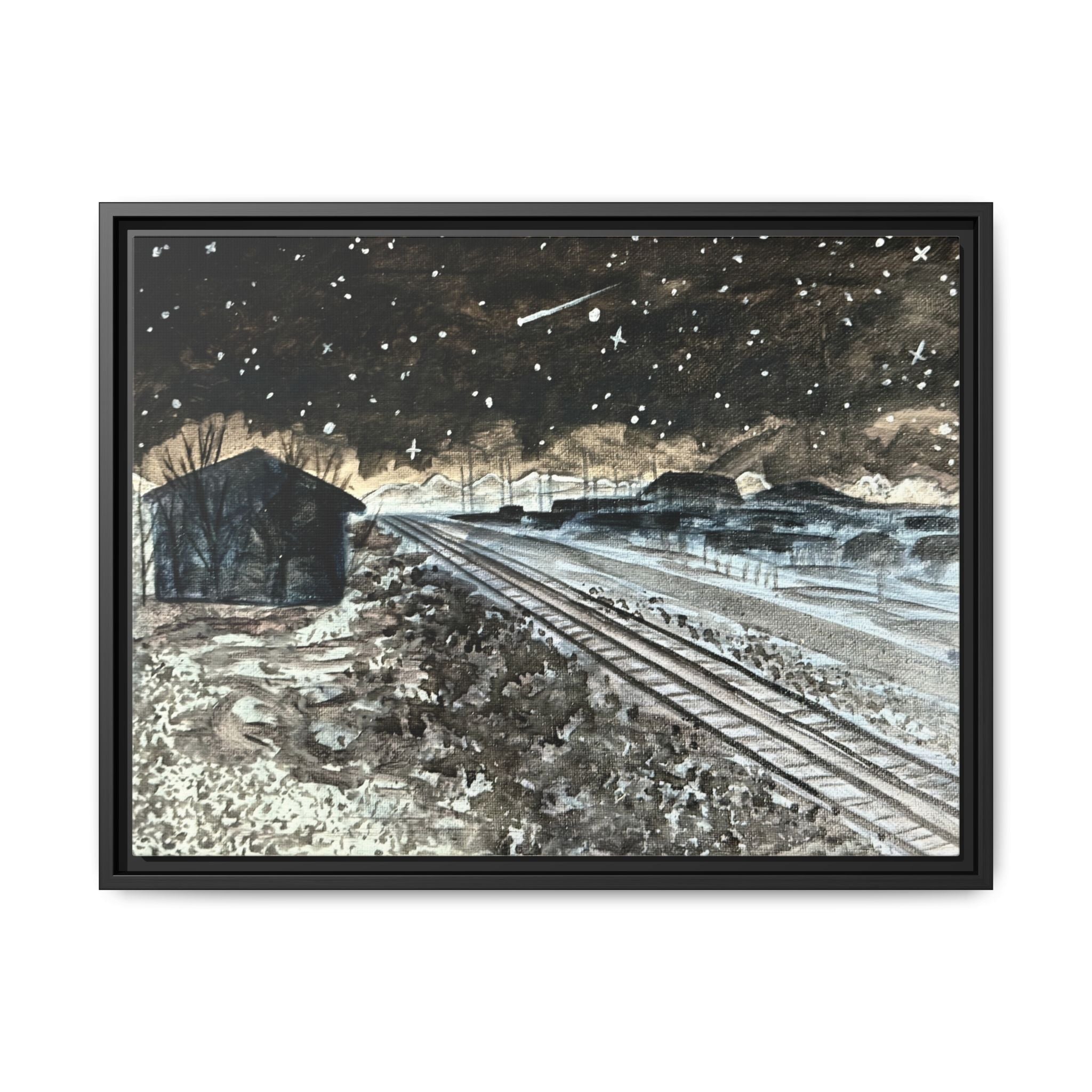 Van Horn, Texas 1 - Day 71 - Pushing The Art Framed Canvas