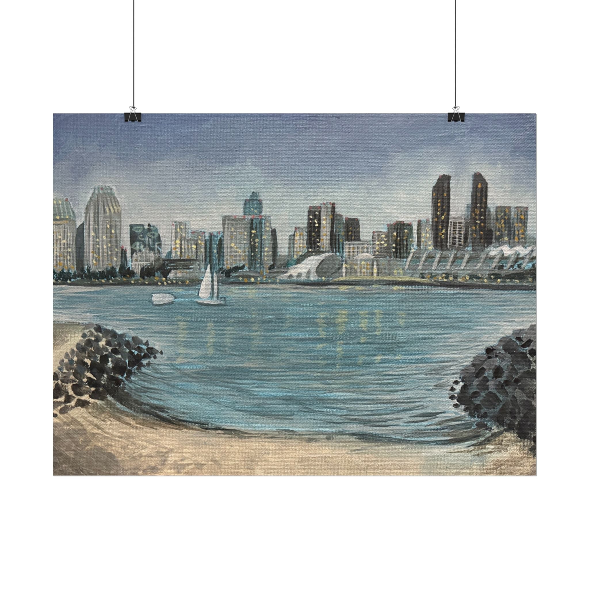 San Diego skyline - Pushing The Art Training Print