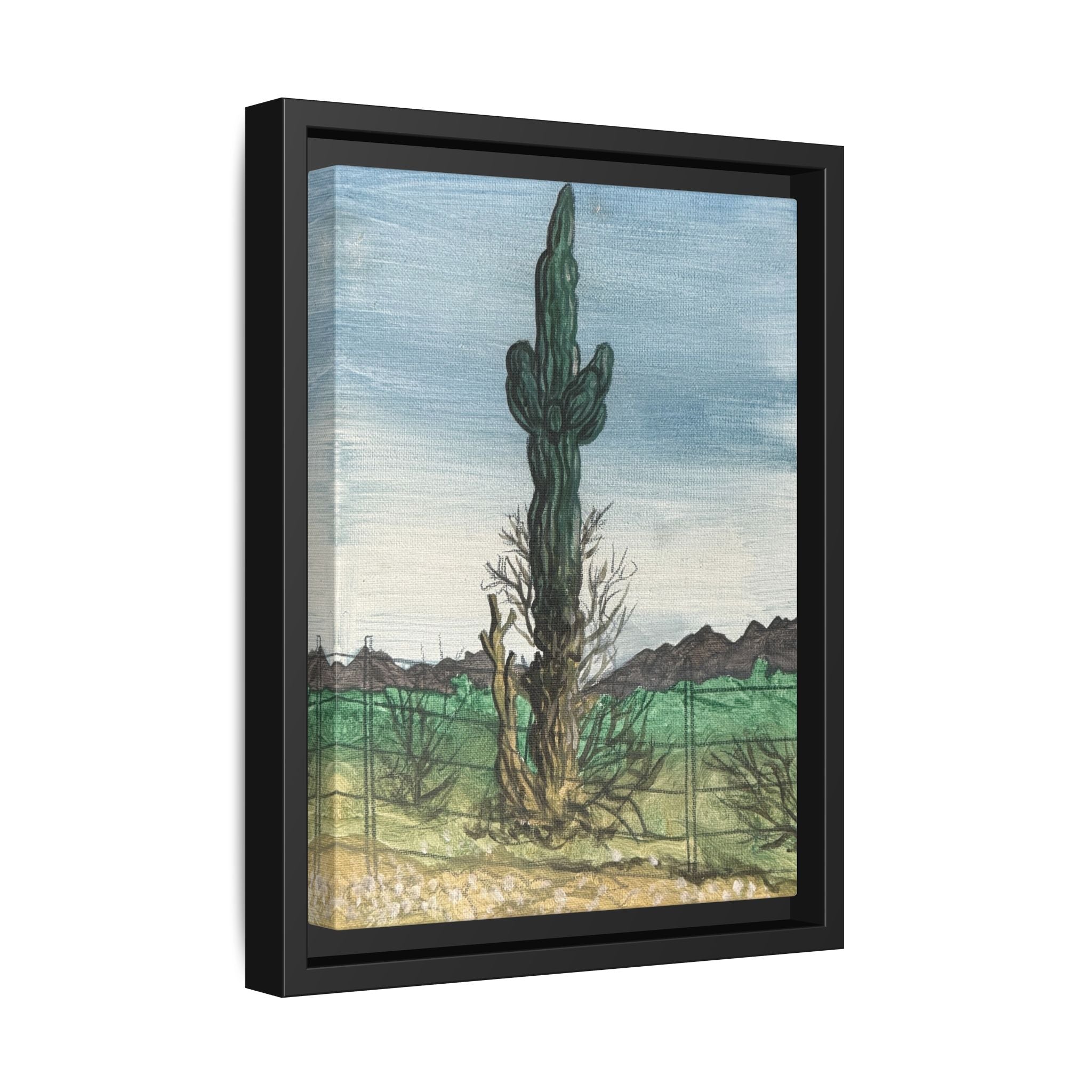 Gila Bend, Arizona - Day 93 - Pushing The Art Framed Canvas
