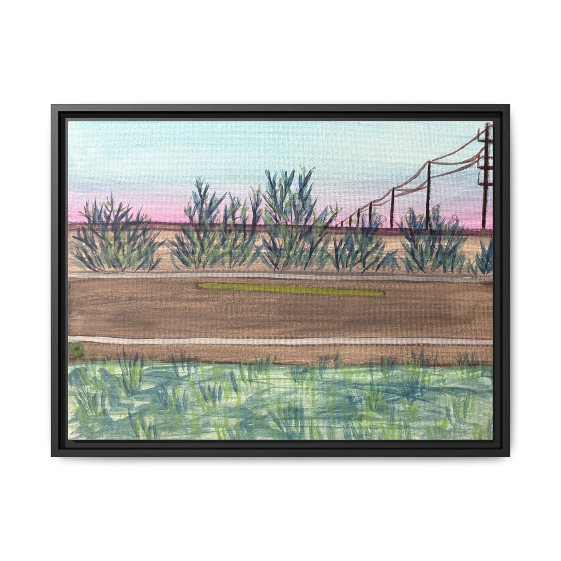 Toyah, Texas - Day 69 - Pushing The Art Framed Canvas