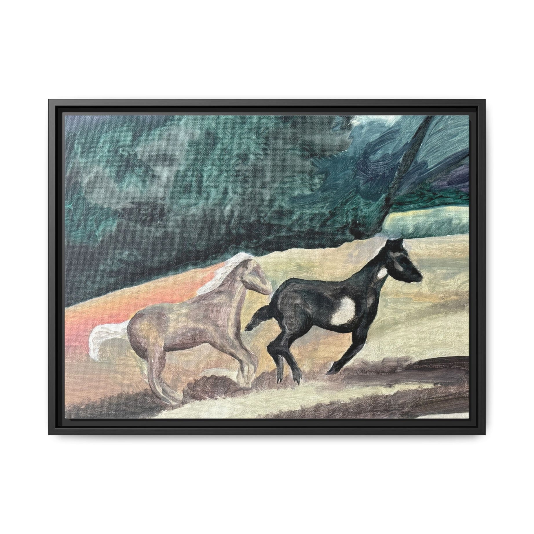 Okemah, Oklahoma - Day 47 - Pushing The Art Framed Canvas