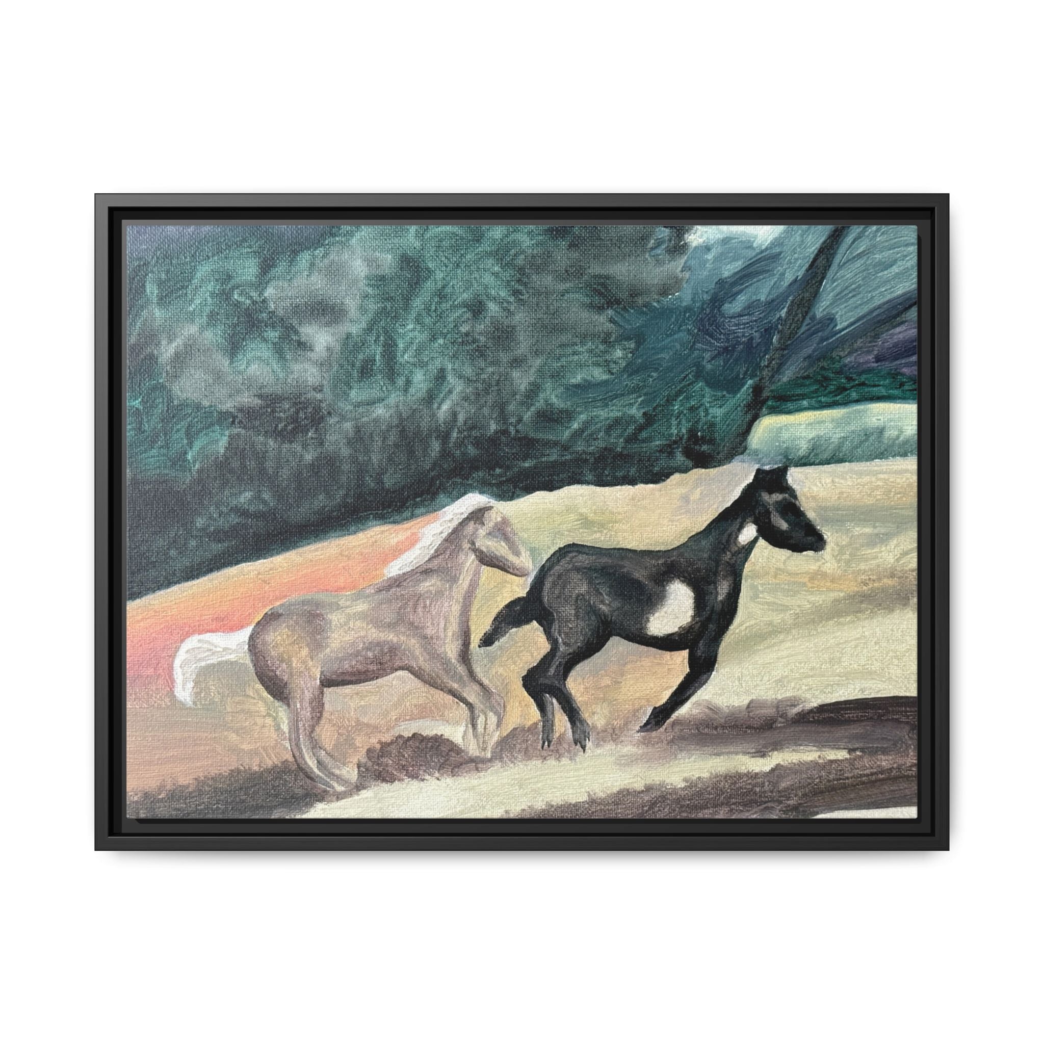 Okemah, Oklahoma - Day 47 - Pushing The Art Framed Canvas