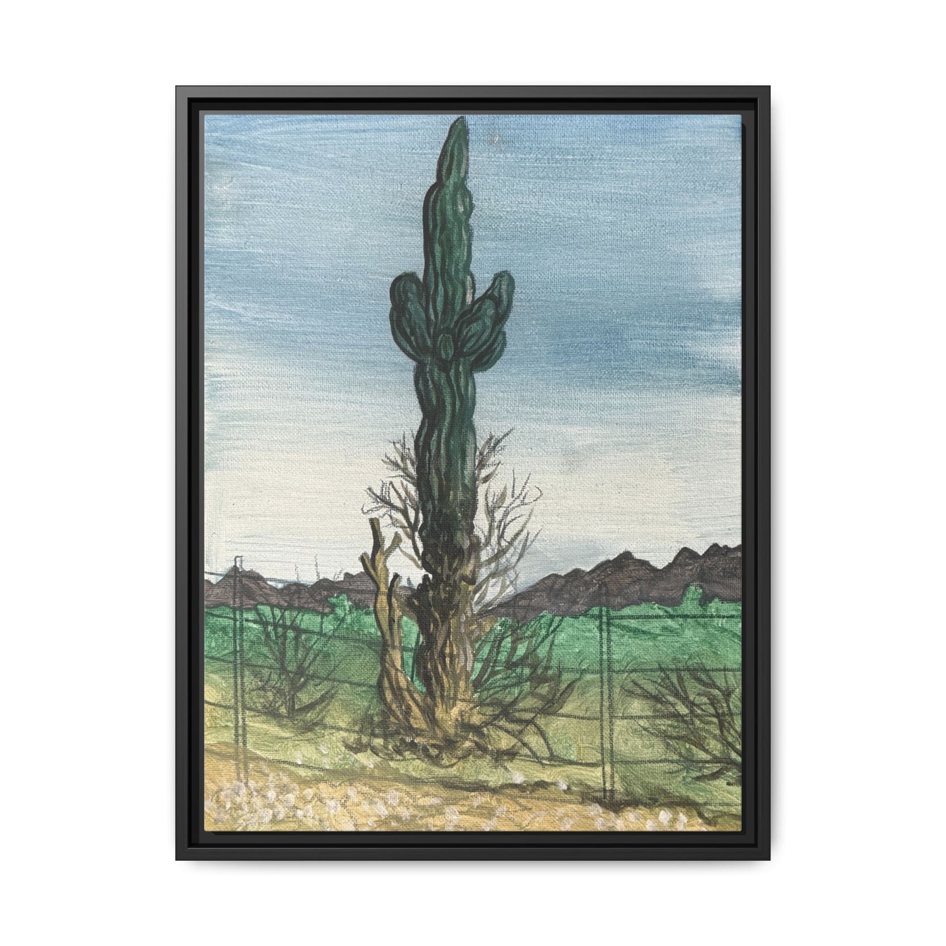 Gila Bend, Arizona - Day 93 - Pushing The Art Framed Canvas