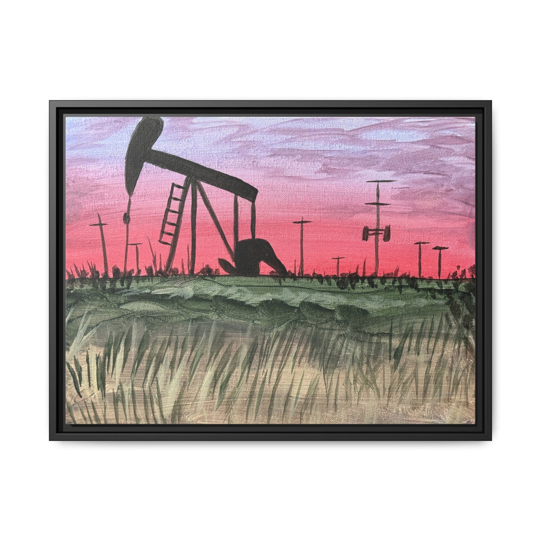 Eunice, New Mexico - Day 66 - Pushing The Art Framed Canvas